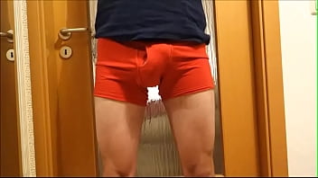 fuckinsox masturbates with red underwear and cockring